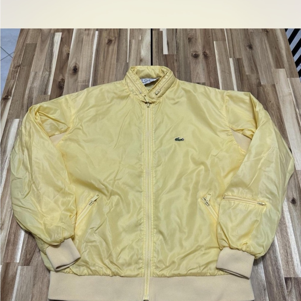 Lacoste Pale Yellow Windbreaker Jacket